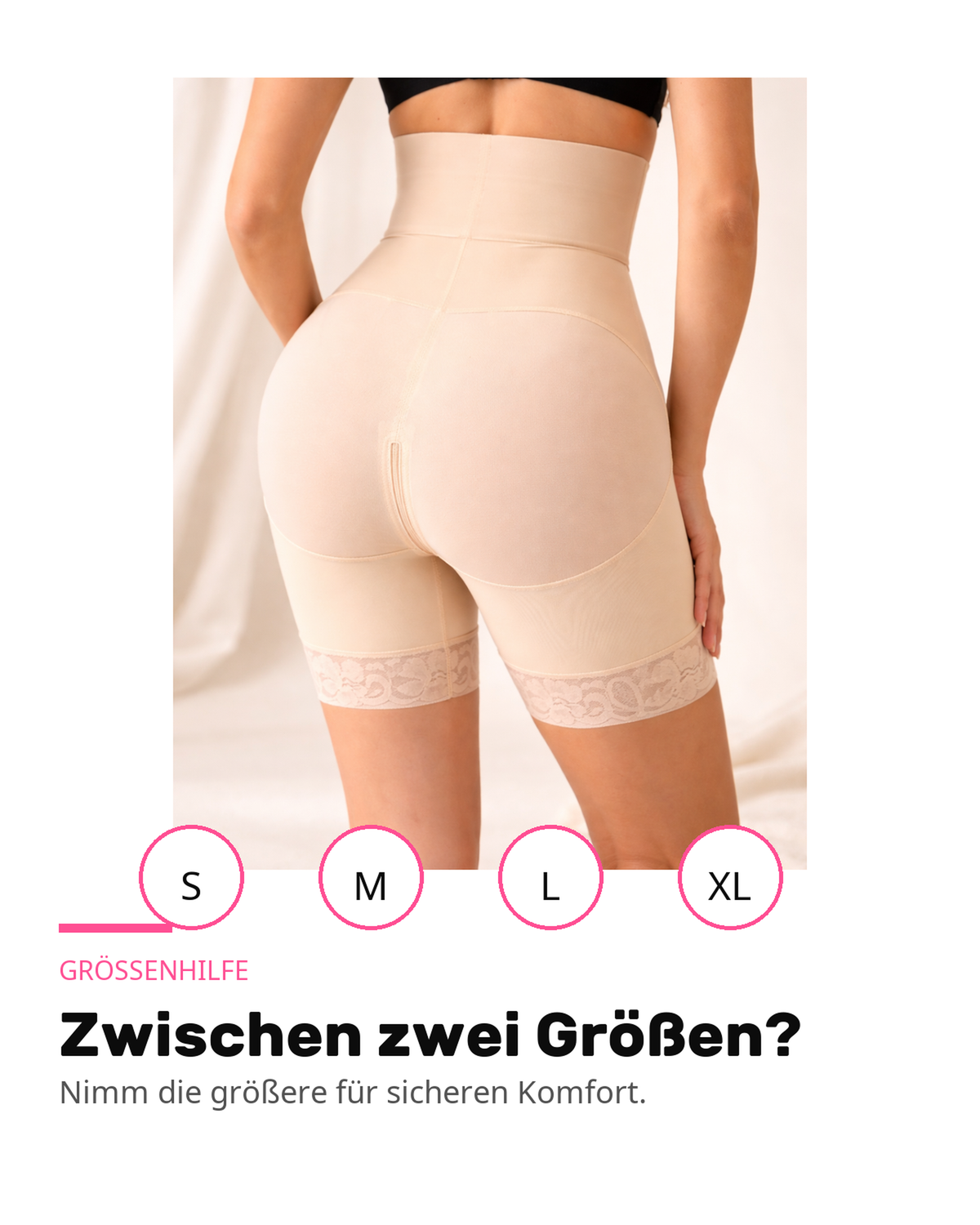 Faja Thalia Größenhilfe – am Grenzwert größere Größe